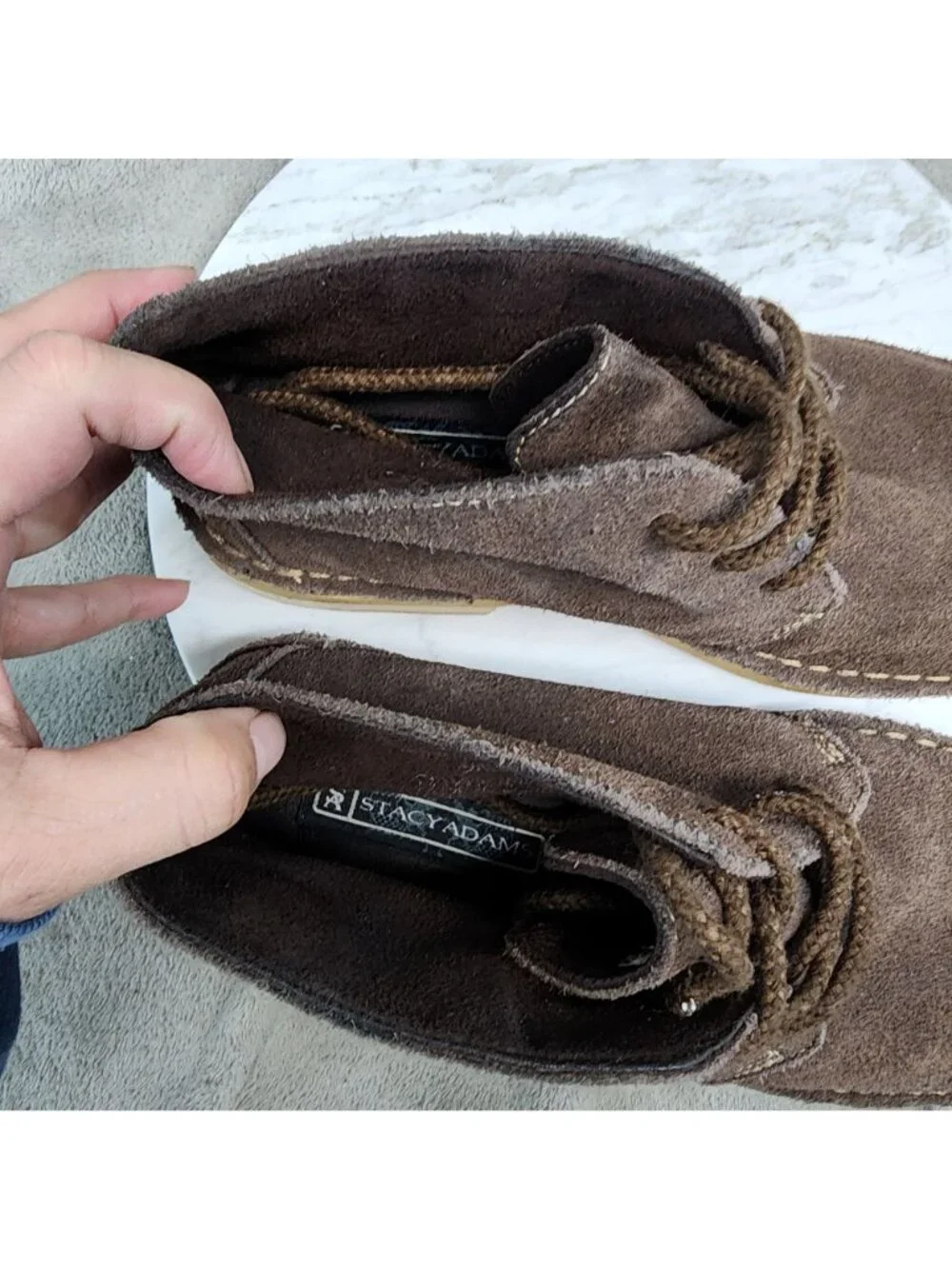 Stacy Adams Shoes Mens Size 9 Brown Suede Lace Up Chukka Boots *Read*